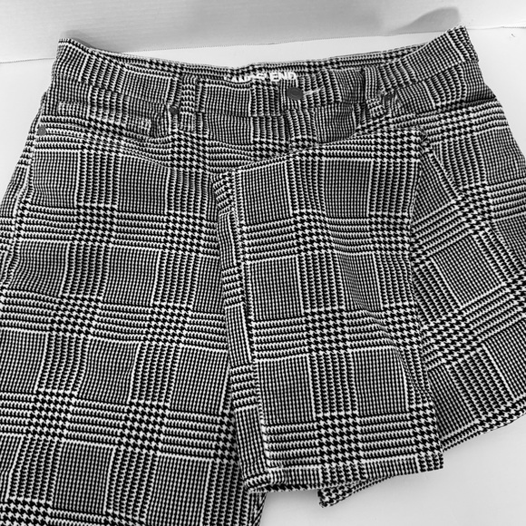 Lands' End Womens Pants High Rise Slim Soft Black White Houndstooth Size 12 - Picture 8 of 16